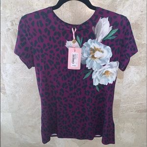 Ted Baker floral print short sleeved shirt size 3